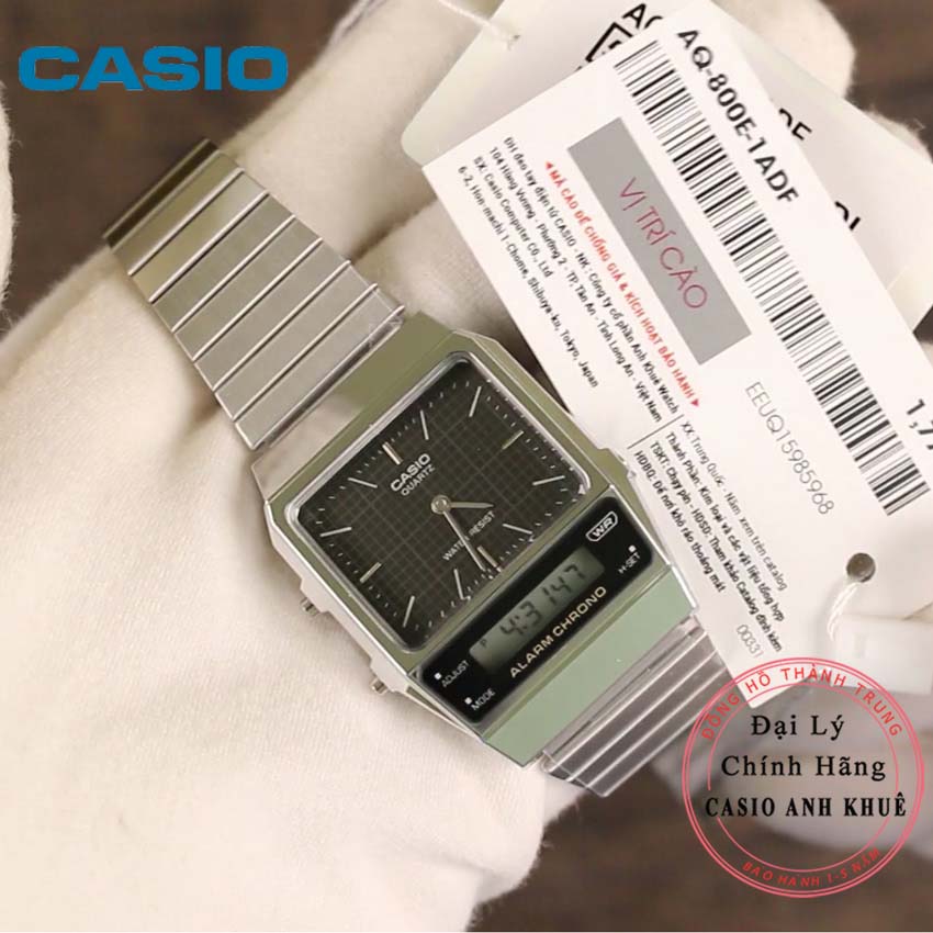 Đồng Hồ Casio Nam Dây Kim Loại AQ-800E-1A Chính Hãng