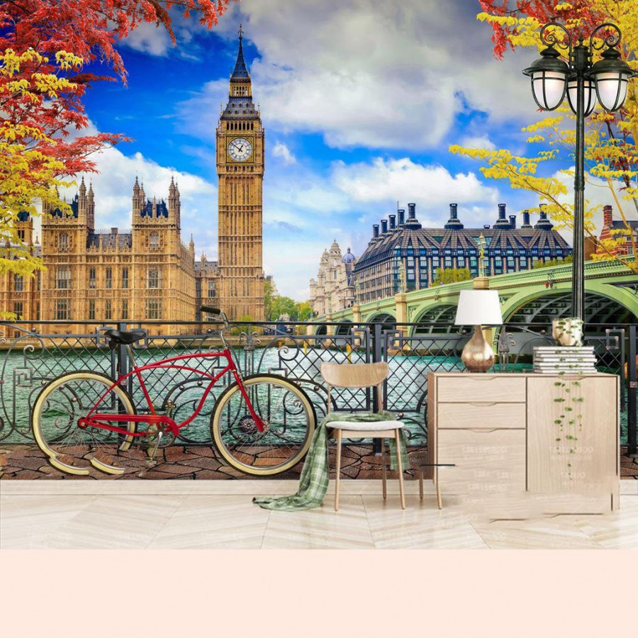 Tranh dán tường đồng hồ bigben CA01