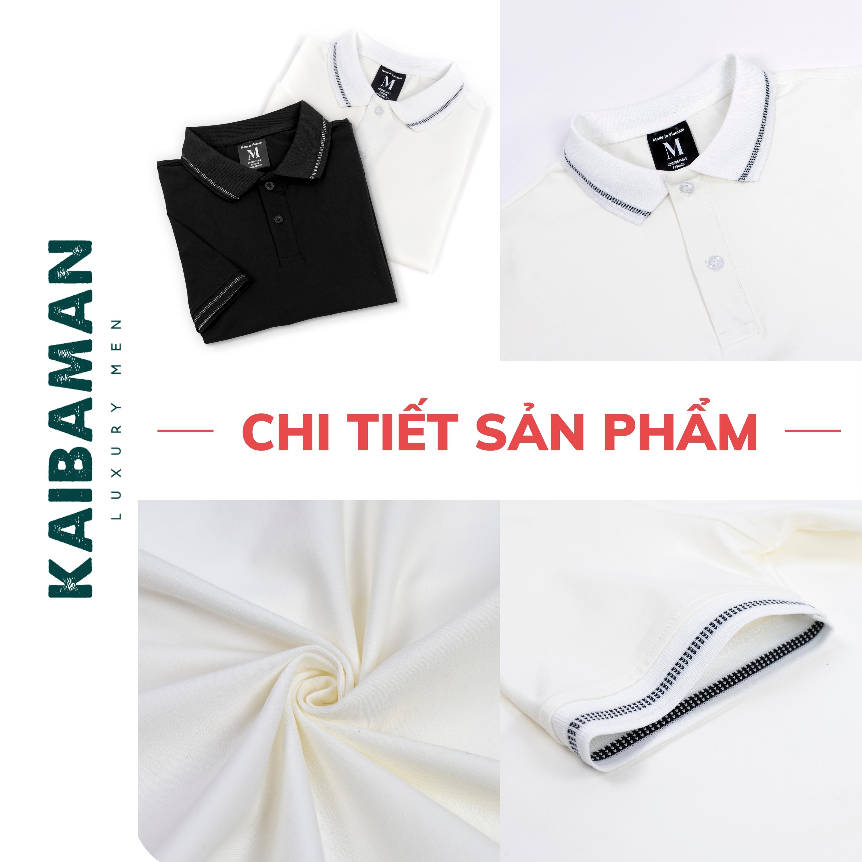 Hình ảnh [A02-072] Áo Thun Polo Nam Cổ Bẻ Slimfit Cotton Compact Vải Cao Cấp Có Viền Bo Cổ Áo Tay Áo Độc Lạ- KAIBAMAN STORE