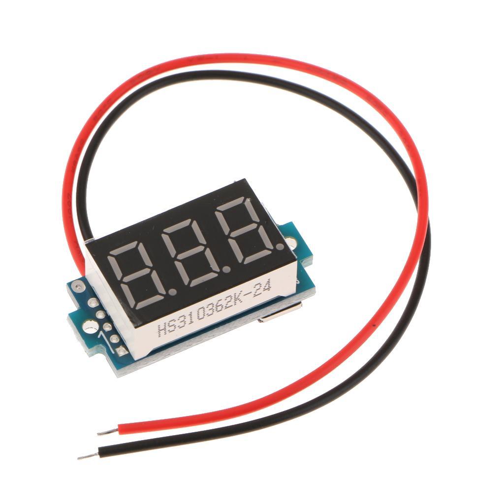 Mini Digital Voltmeter Voltage Meter, 0.36 Inch LED Display, DC 3.5-30V 20V
