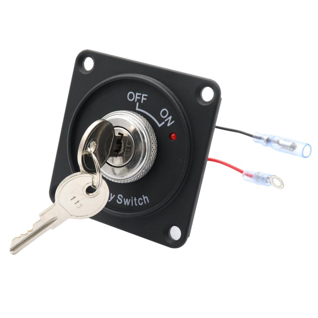 Car Auto DC 12V Single Ignition Switch Panel With Keys Engine Start ON-OFF