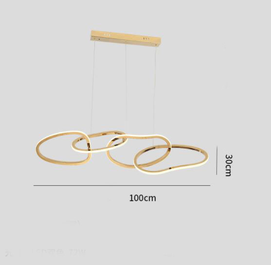 Đèn thả LIVES kiểu dáng cao cấp trang trí nội thất 4 vòng .