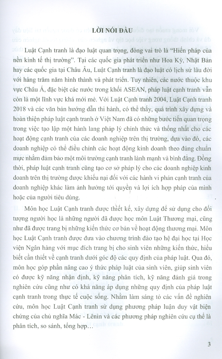 Giáo Trình Luật Cạnh Tranh - TS. Bùi Hữu Toàn
