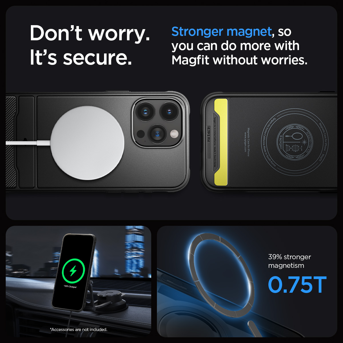 Ốp lưng dành cho iPhone 15 Pro Max SPIGEN Rugged Armor Magfit - Hàng Chính Hãng