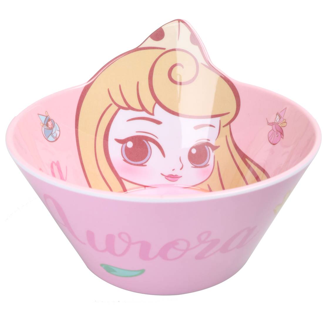 Chén tô ăn dặm melamine Disney hình Aurora ngủ trog rừng 3D cho bé gái