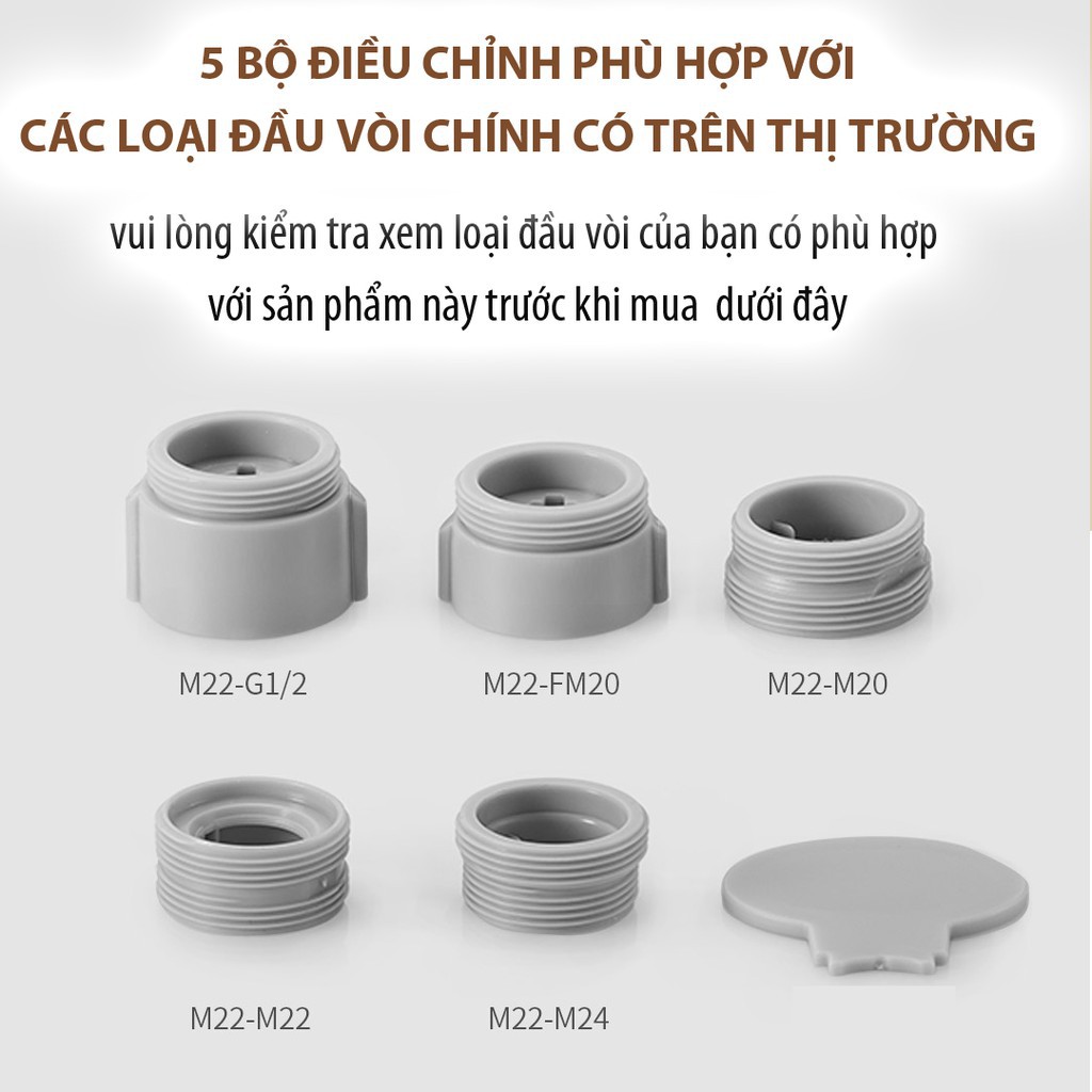 Đầu Vòi Tăng Áp Xiaomi Diiib DXSZ001 Xoay 360 Độ - Hàng chính hãng