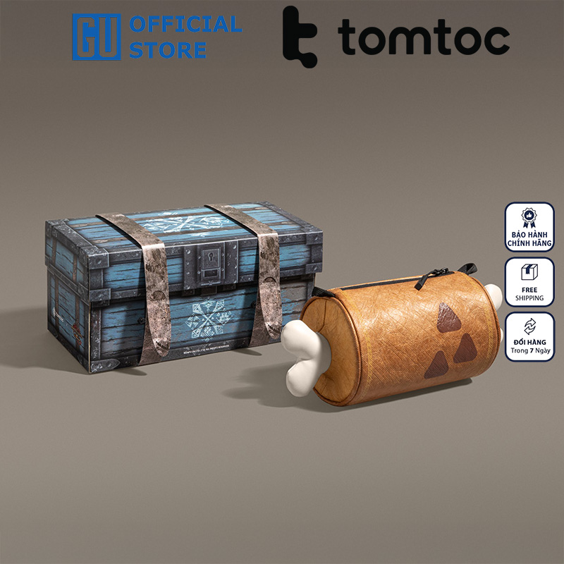 Túi Đeo Chéo TOMTOC MHRS-T14 Monster Hunter Steak Brown Gọn Nhẹ Linh Hoạt Thiết Kế Hình Trụ Cho Nhiều Không Gian Chứa Hàng Chính Hãng