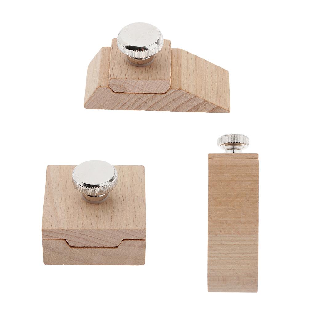 Wooden Sandpaper Block Leather Polishing Tool for Belt Saddle Style 1