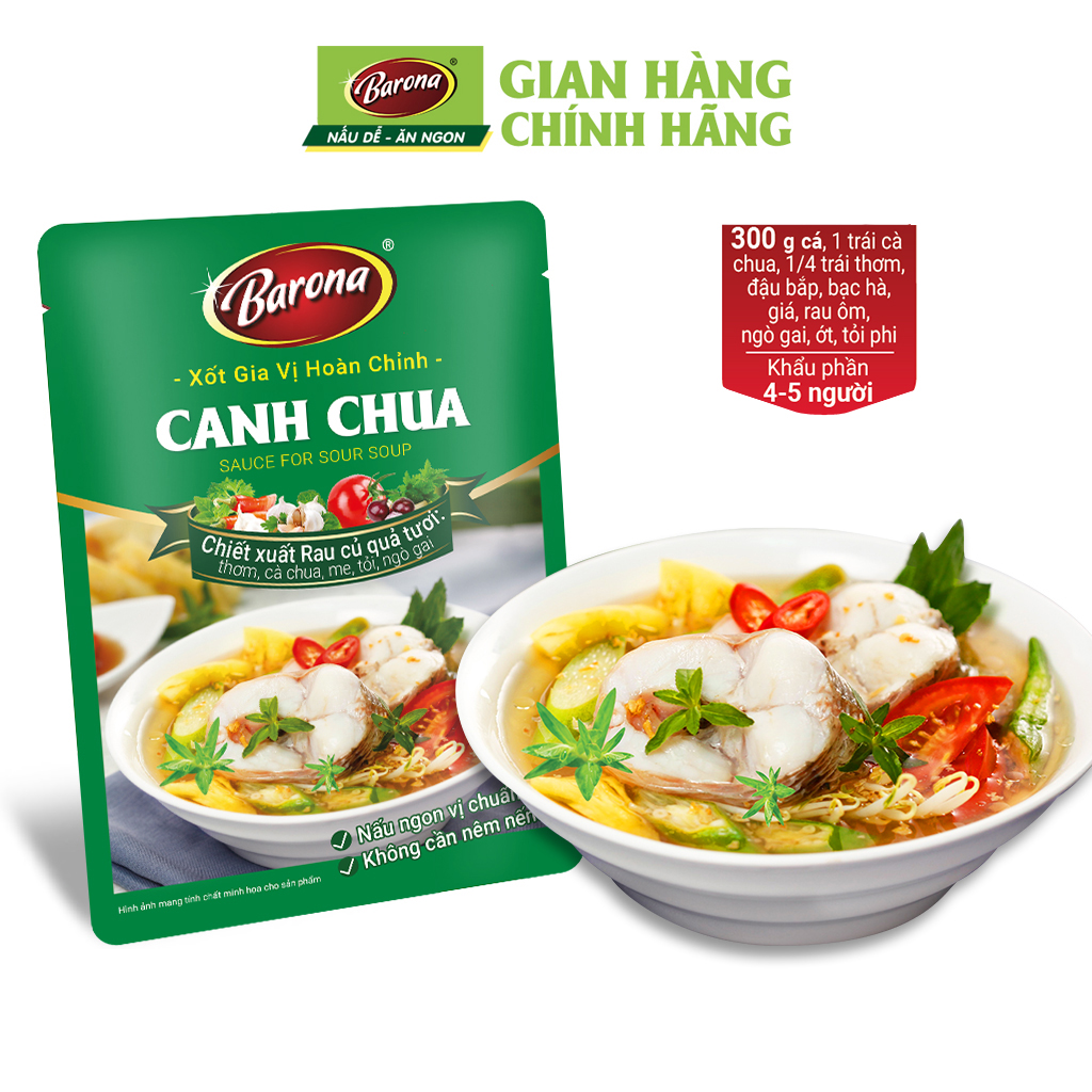 Xốt Gia Vị Hoàn Chỉnh BARONA - Canh chua 80g