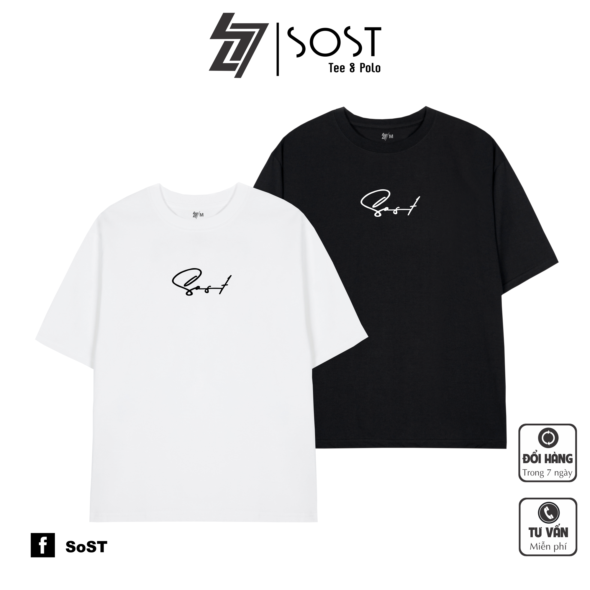 Áo Thun Unisex Nam Nữ Oversize Form Rộng Tay Lỡ SOST SIGNATURE