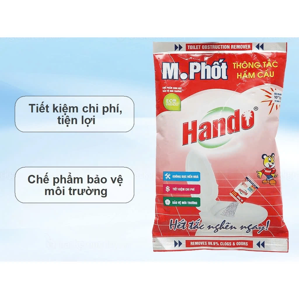 Bột thông cầu Gói bột thông tắc khử mùi hầm cầu bể phốt 215g Bột men vi sinh xử lý hầm cầu chống hôi và đầy bồn cầu