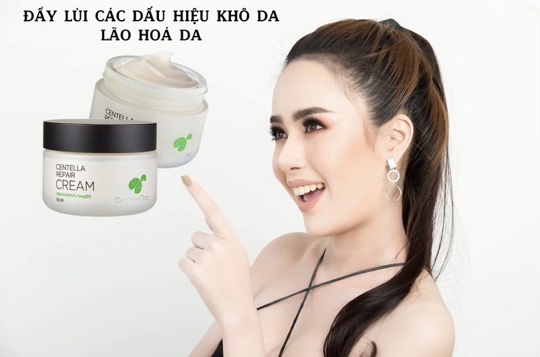 Kem dưỡng ẩm rau má GoodnDoc giá bao nhiêu, KEM PHỤC HỒI - DƯỠNG TRẮNG DA Rau Má GoodnDoc Centella Repair Cream 50ml