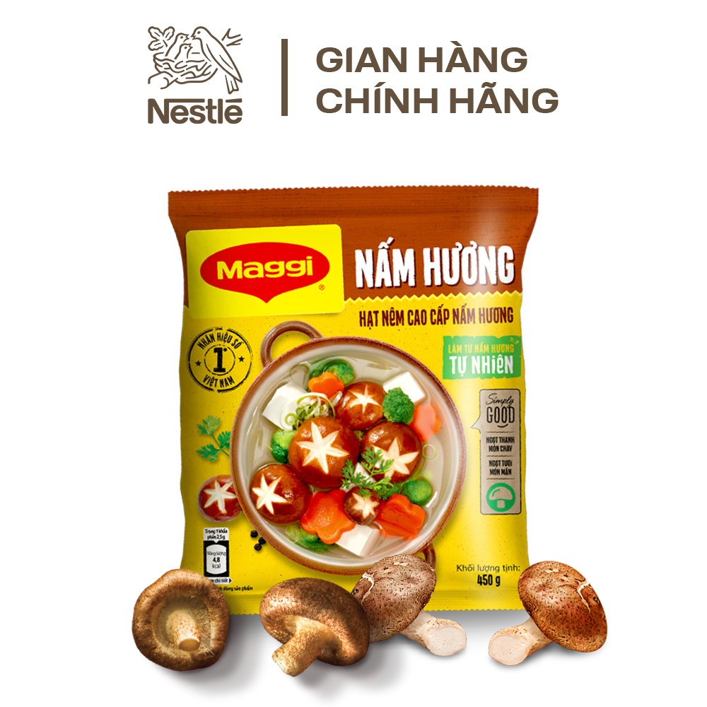 Hạt nêm cao cấp MAGGI vị Nấm Hương gói 450g