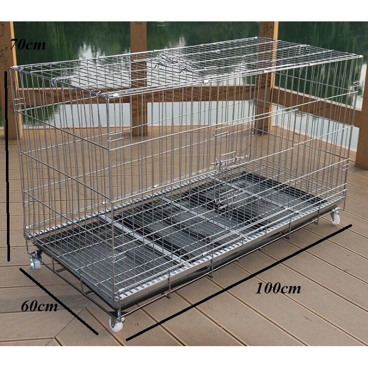 CHUỒNG CHÓ SIZE LỚN, BIGSIZE 1MX60X70CM GẤP GỌN TIỆN LỢI DÀNH CHO PET LỚN