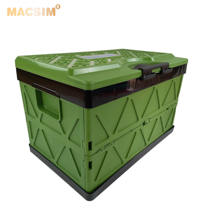 Hộp đựng đồ xếp gọn kích thước 50cm x 32cm x 31cm-nhãn hiệu Macsim 3W chất liệu PP cao cấp màu xanh