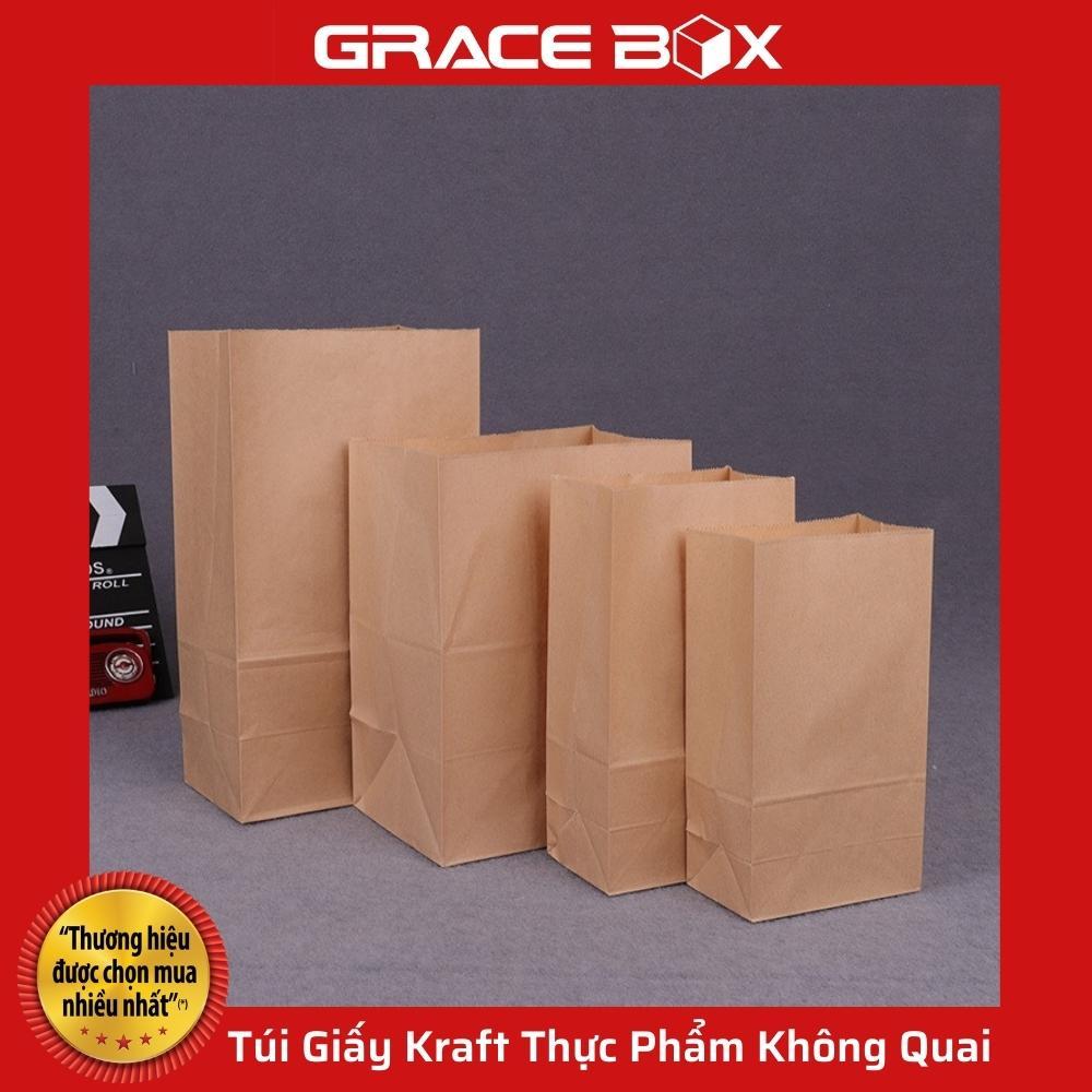 Túi Giấy Kraft Thực Phẩm Không Quai Loại Không Thấm Dầu