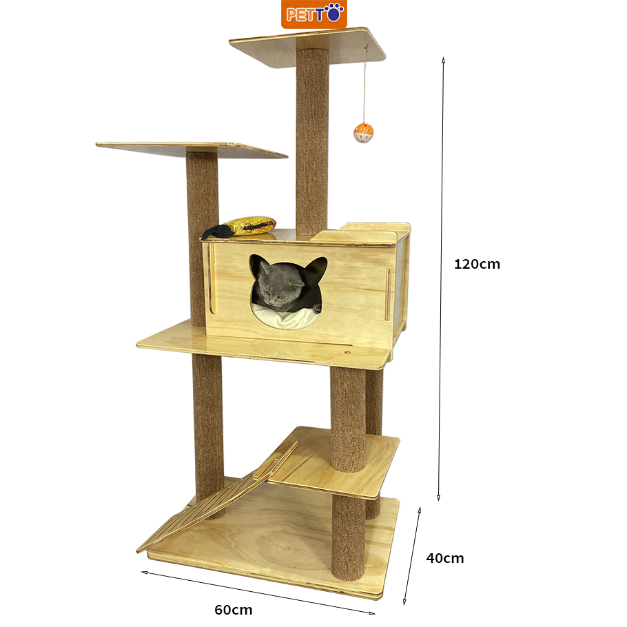 Nhà Cây Cho mèo 2 Tầng Độc Đáo CH005