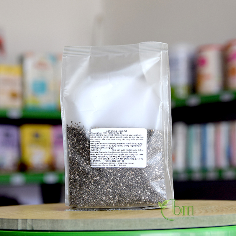 Hạt Chia hữu cơ 250g Sottolestelle Organic Chia Seeds