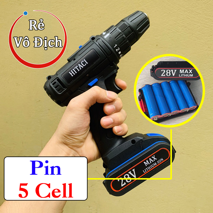 Khoan Pin 28v Tặng 2 Mũi Bắt Vít - Khoan Pin 28V