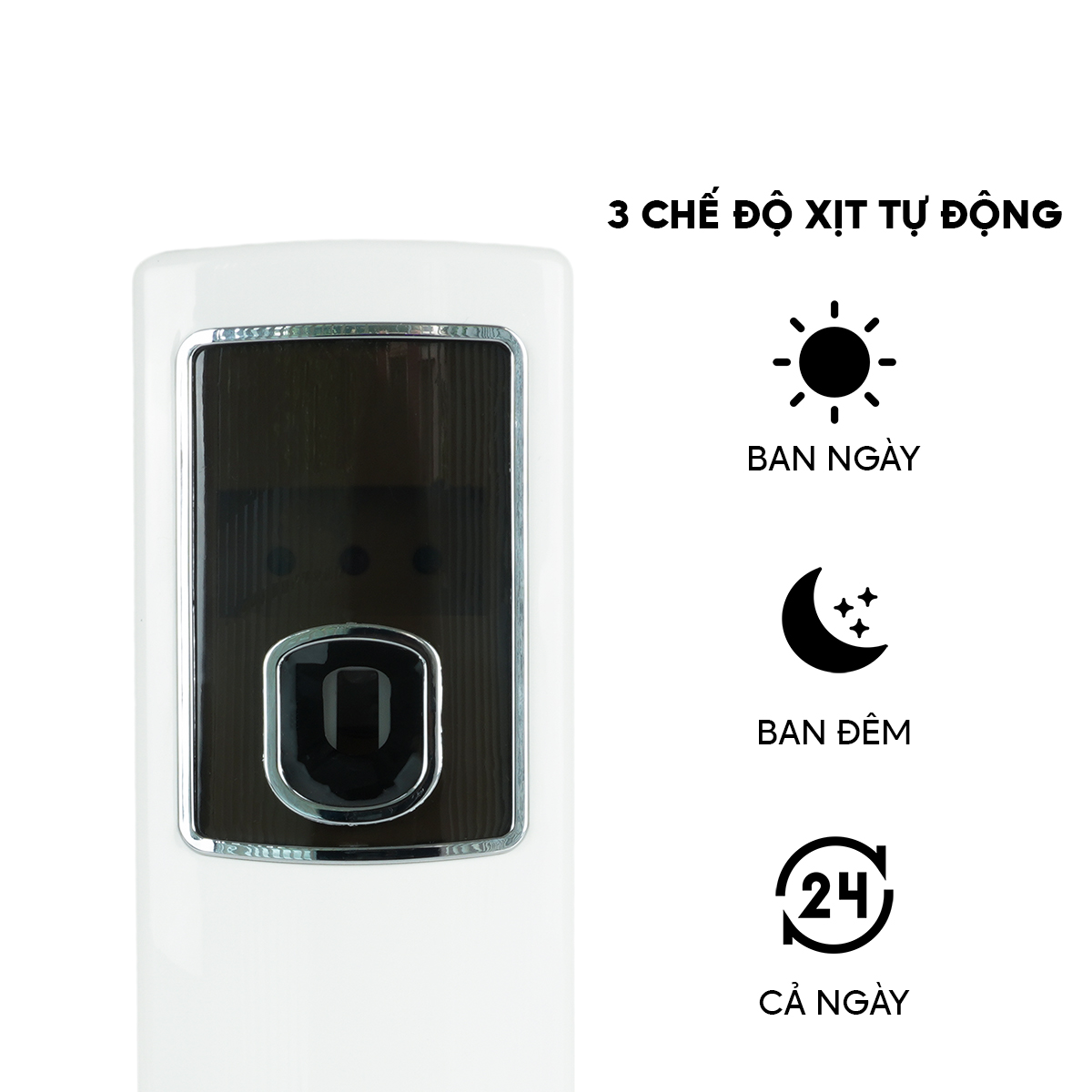 Máy Xịt Thơm Phòng Tự Động Hommax F291-A - 4 Chế Độ Hẹn Giờ | Cảm Biến Ánh Sáng | 3 Chế Độ Xịt | Hàng Chính Hãng