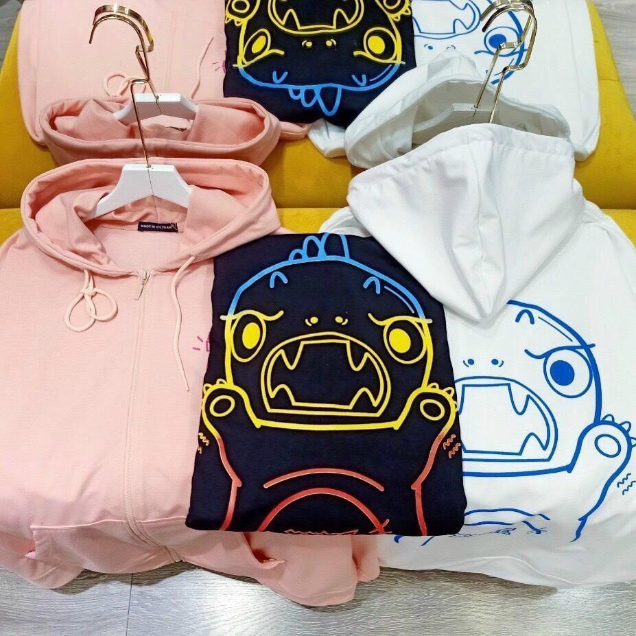 Áo Hoodie Chống Nắng dành cho Nam cho Nữ và Cặp Đôi in hình khủng long , Form rộng Unisex Ulzzang có 3 màu