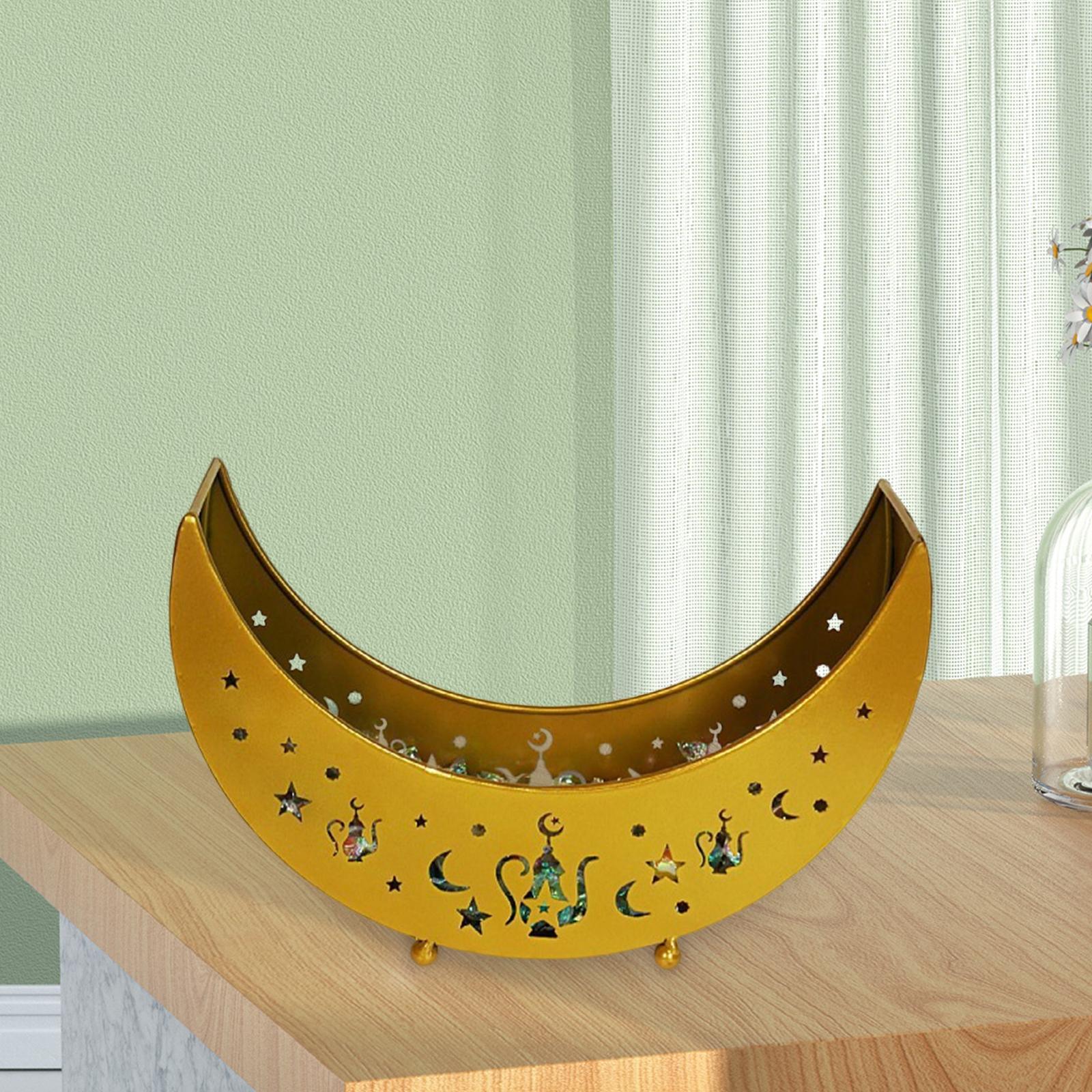 Eid Moon Shaped Trays Food Pastry Dessert Display Holder Wedding Decor