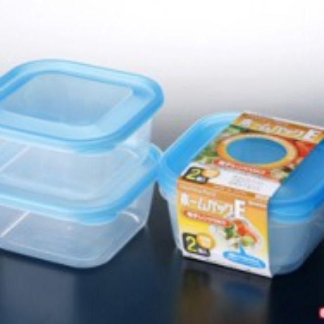 Set 2 hộp nhựa 650ml màu xanh Nm