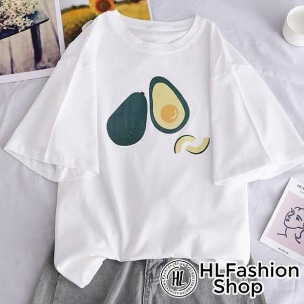 Áo Thun Tay ngắn Trái Bơ bổ đôi cực xinh tươi - freesize