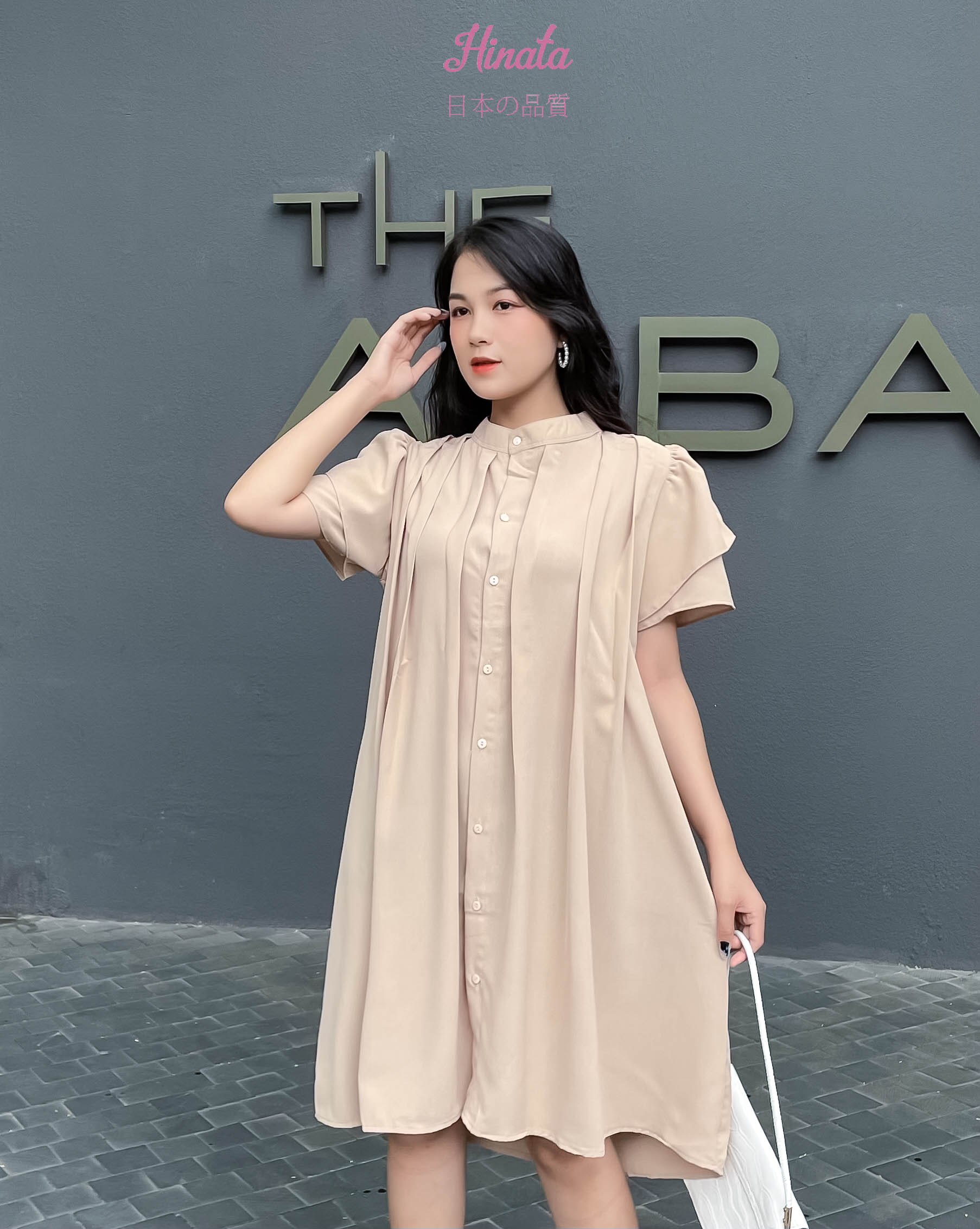 Đầm bầu dập ly Hinata DB035