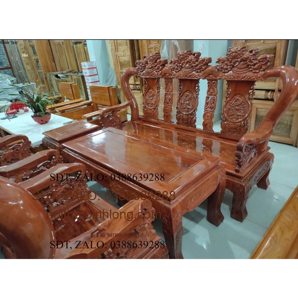 Bàn ghế nghê đỉnh gỗ lim sang trọng