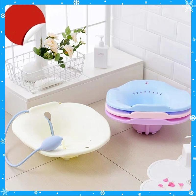 Chậu xông hơi vệ sinh phụ nữ có vòi xịt để vừa bồn cầu toilet. Shop giao mầu ngẫu nhiên - Hàng Chất Lượng