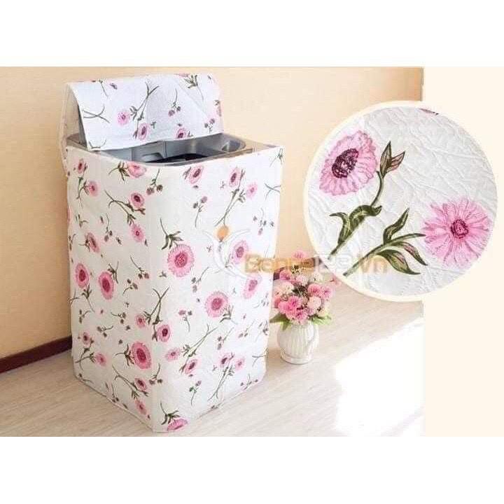 Áo trùm/phủ/bọc máy giặt lồng đứng vải bạt bền đẹp chống nướchh198