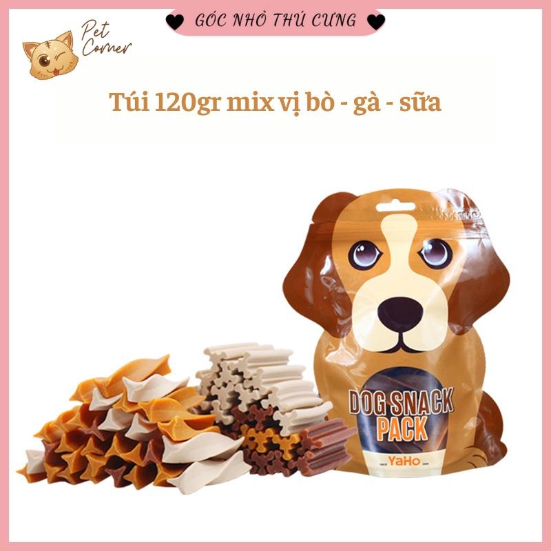 Bánh thưởng làm sạch răng, xương gặm thơm miệng cho chó Dog Snack Pack Yaho