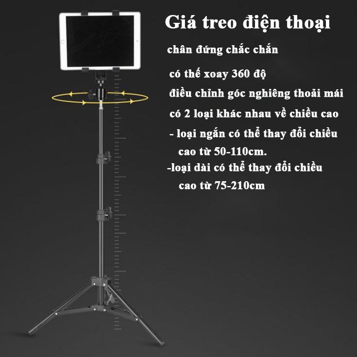 Cây kẹp điện thoại chân máy ảnh máy quay livestream tiktok tăng giảm được chiều cao có kèm kẹp điện thoại 3H05