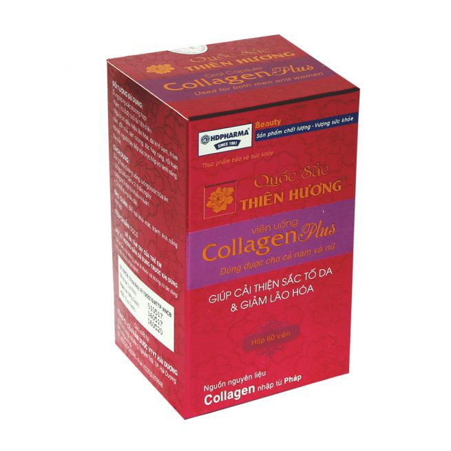 Quốc Sắc Thiên Hương Viên Uống Collagen Plus - HDPHARMA - Cải Thiện Sắc Tố Da Và Giảm Lão Hóa (Hộp 60 Viên)