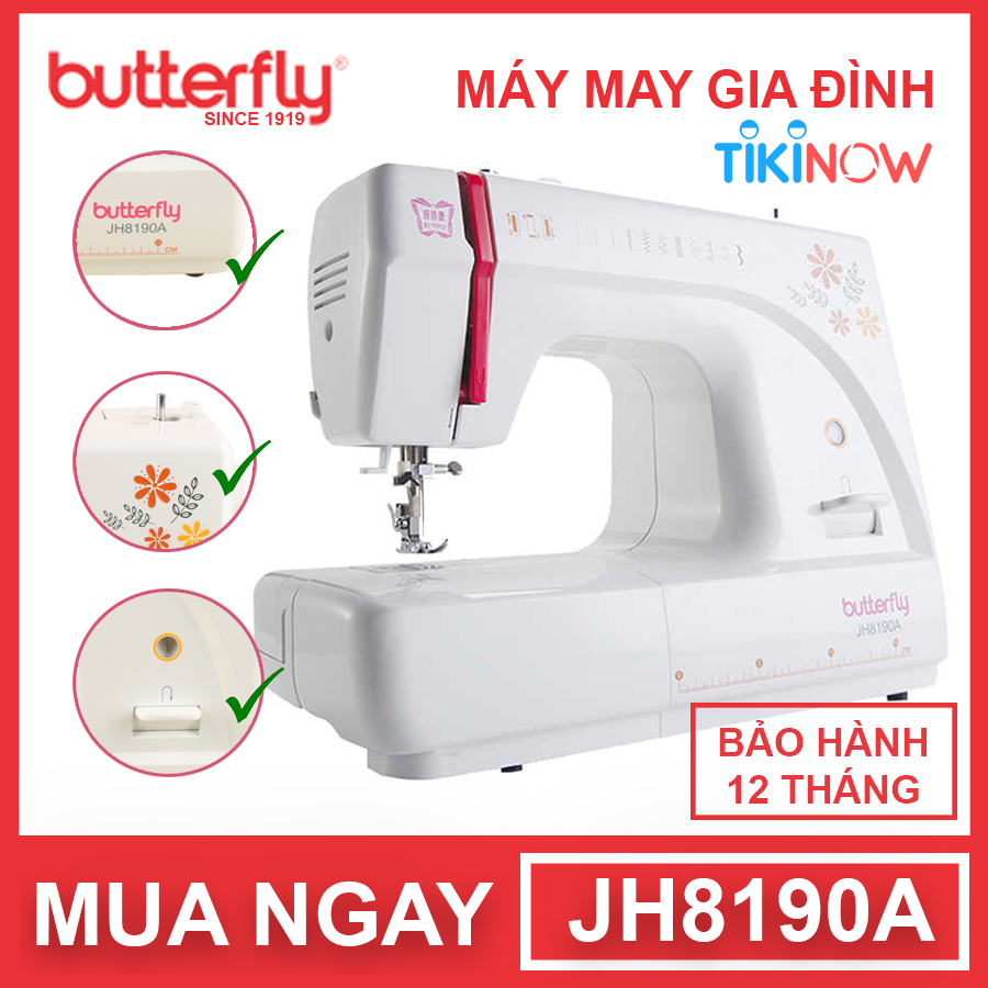 Máy May Gia Đình Cơ Bản Butterfly JH8190A - Hàng Chính Hãng