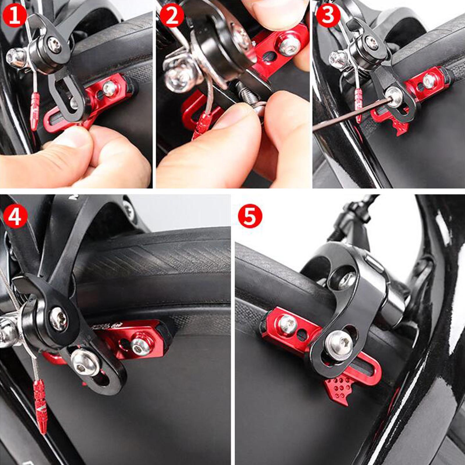 2x 1 Pair Bike Brake Blocks Brake Pads Lightweight for Mountain Folding