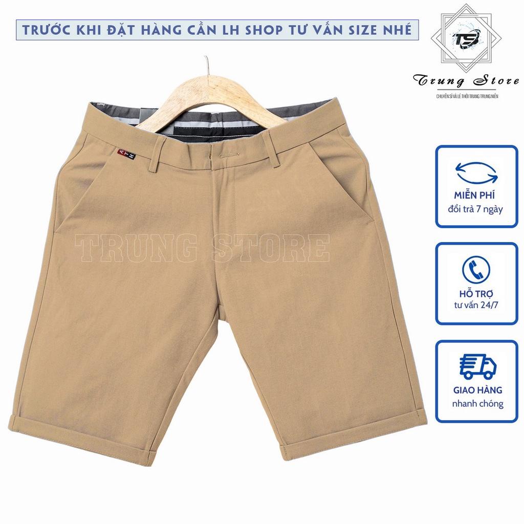 Quần Short Nam Thời Trang Kiểu Dáng Tây Âu Chất Liệu Vải COTTON 2 CHIỀU Co Dãn Nhẹ Không Nhăn Và Bám Bụi