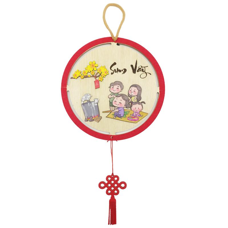 Bảng Gỗ Treo Tường Trang Trí Tết - Bách Mộc T07 - Sum Vầy