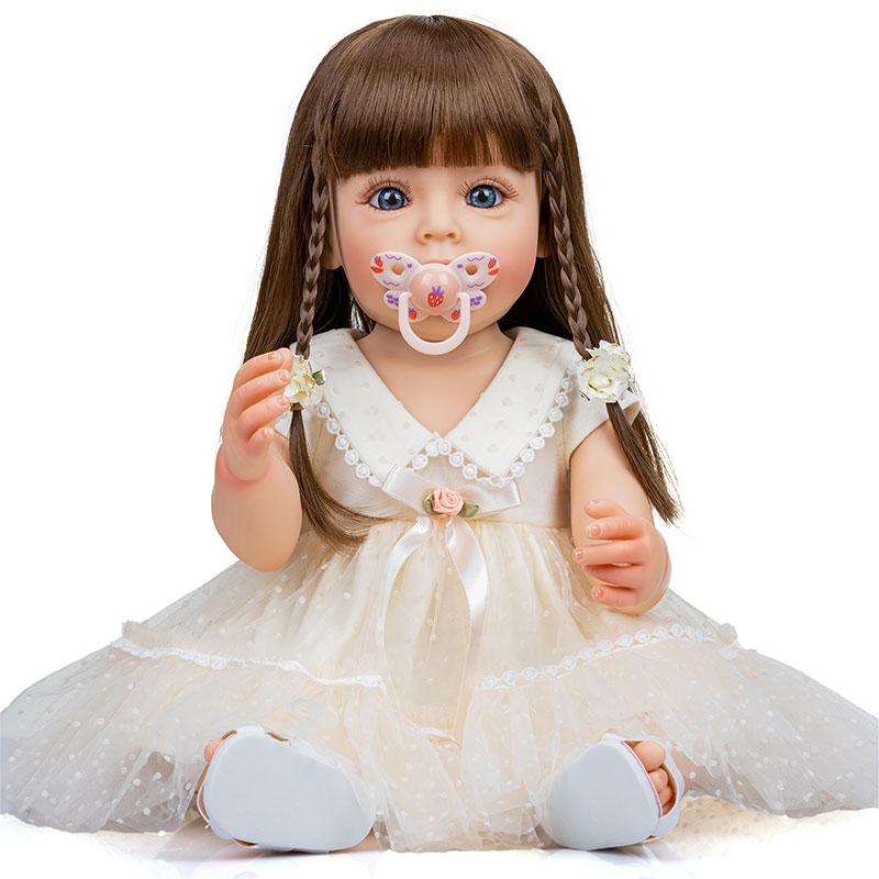 Búp Bê Barbie 3D Bằng Silicon Mềm Mại Có Keo Dán 55cm Trang Trí Nhà Cửa