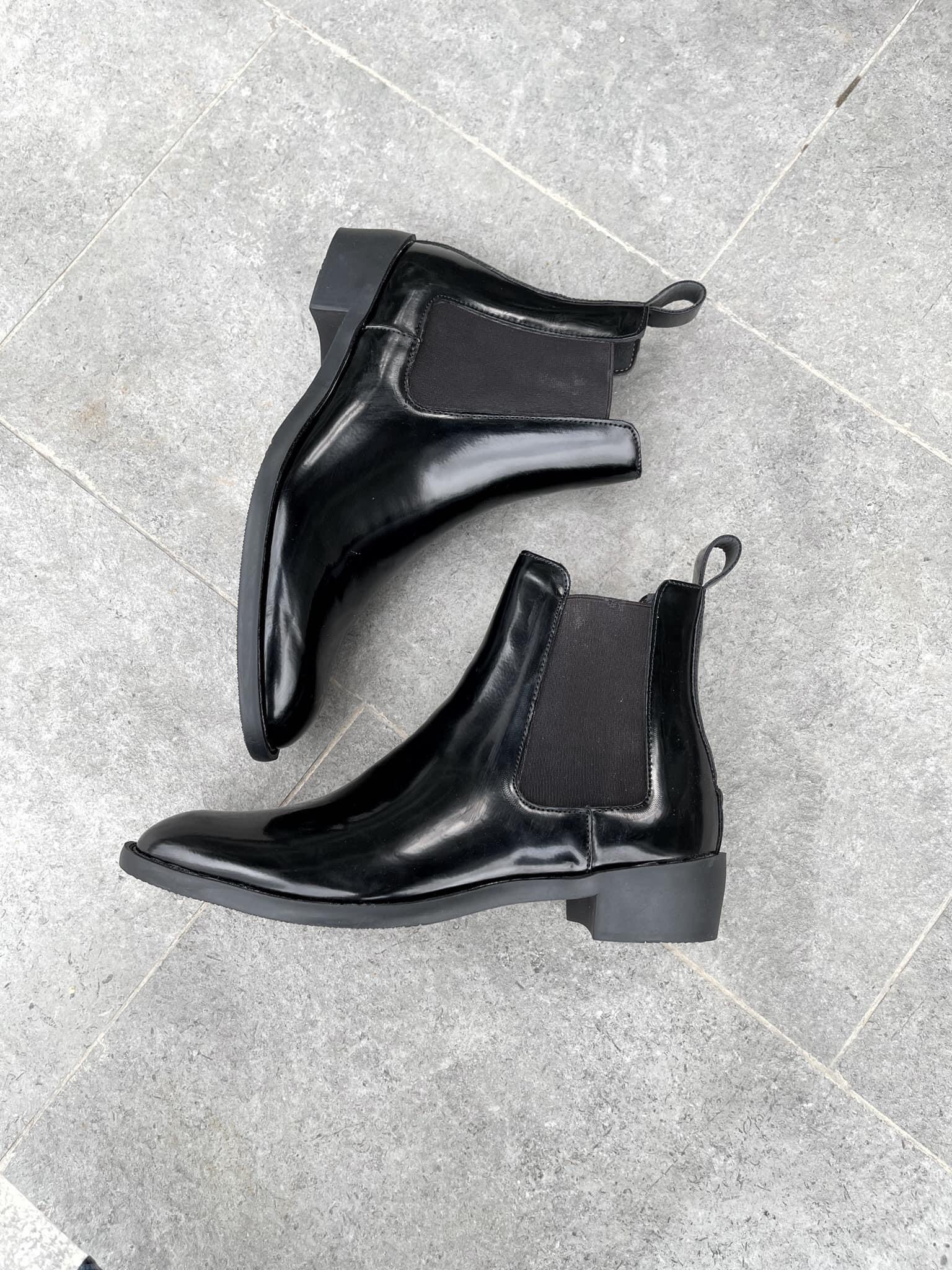 Giày Chelsea boot Nam - DySeven - Chất Liệu Cao Cấp Da Bóng Không Nhăn Nổi Bật Giữa Đám Đông