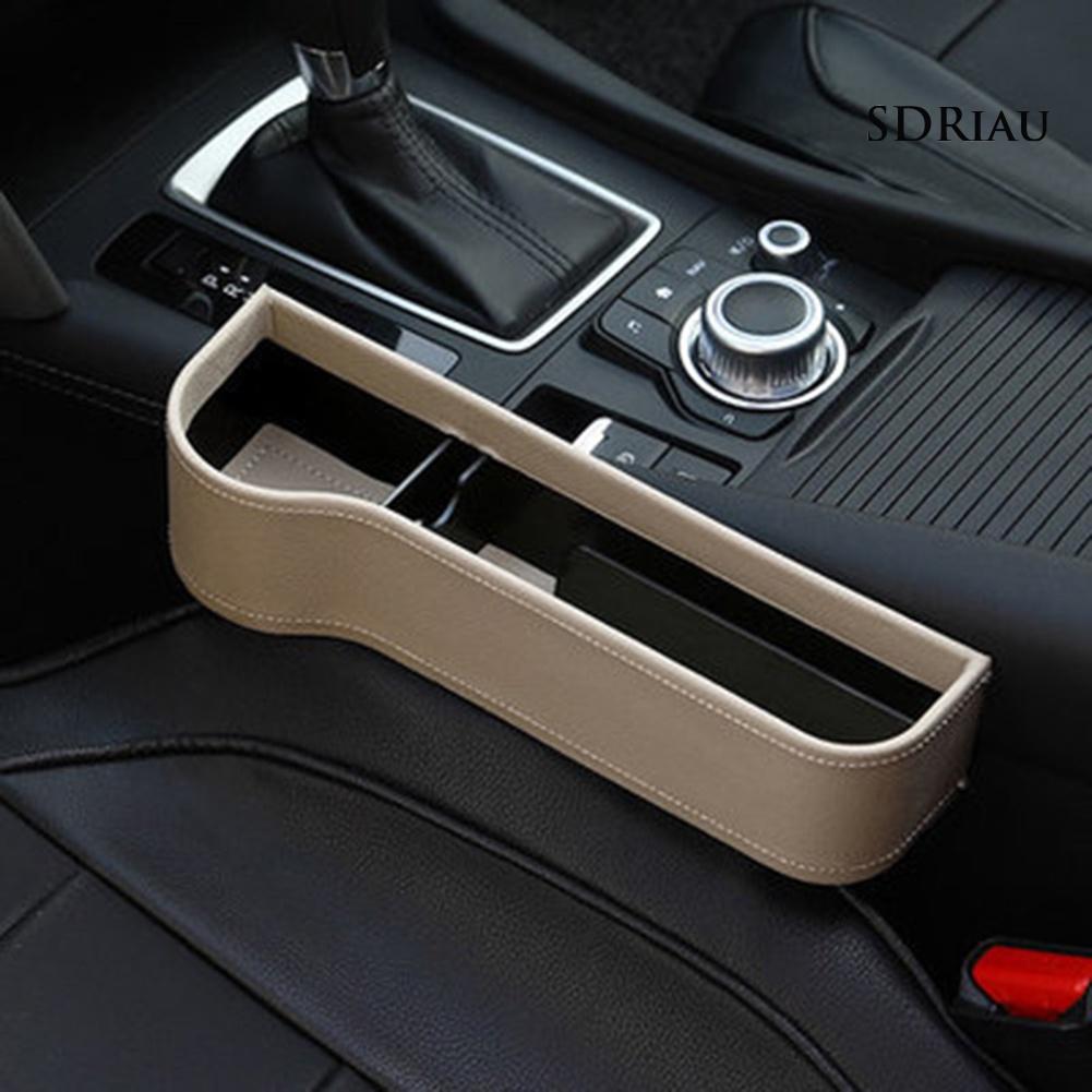 Hộp Da Đựng Đồ Gắn Khe Ghế Ngồi Xe Hơi Tiện Dụng Giá Đỡ