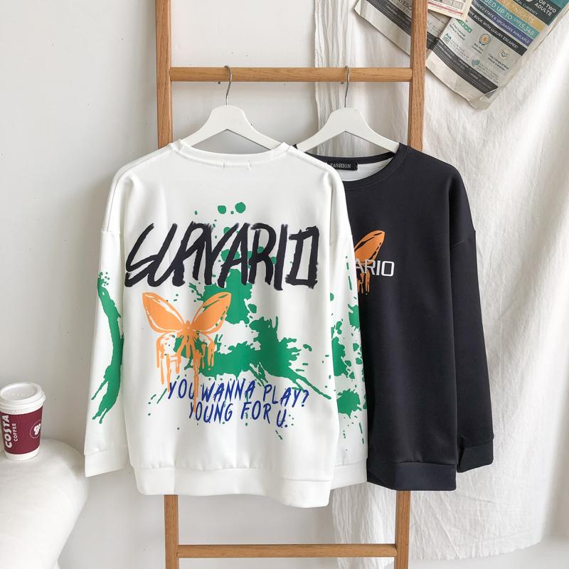 Áo Thun Form Rộng Dài Tay Họa Tiết Sọc Ngang 3 Màu Thời Trang Dành Cho Nam