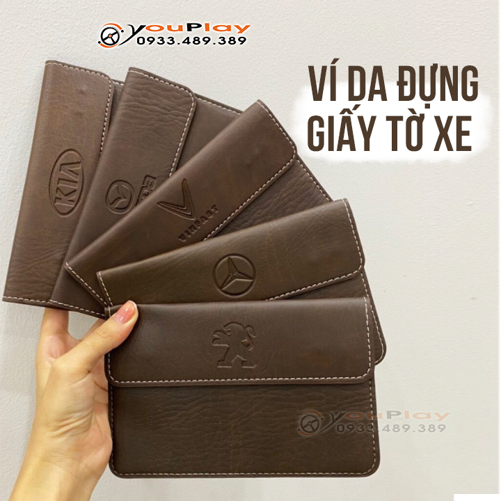 Ví da đựng giấy tờ xe cao cấp logo các dòng xe ô tô, nhiều ngăn, tiện dụng, bảo vệ giấy tờ xe