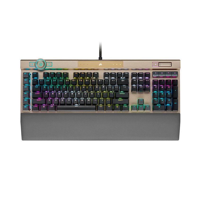 Bàn Phím Có Dây Corsair K100 Midnight Gold | RGB | OPX RF - Hàng Chính Hãng