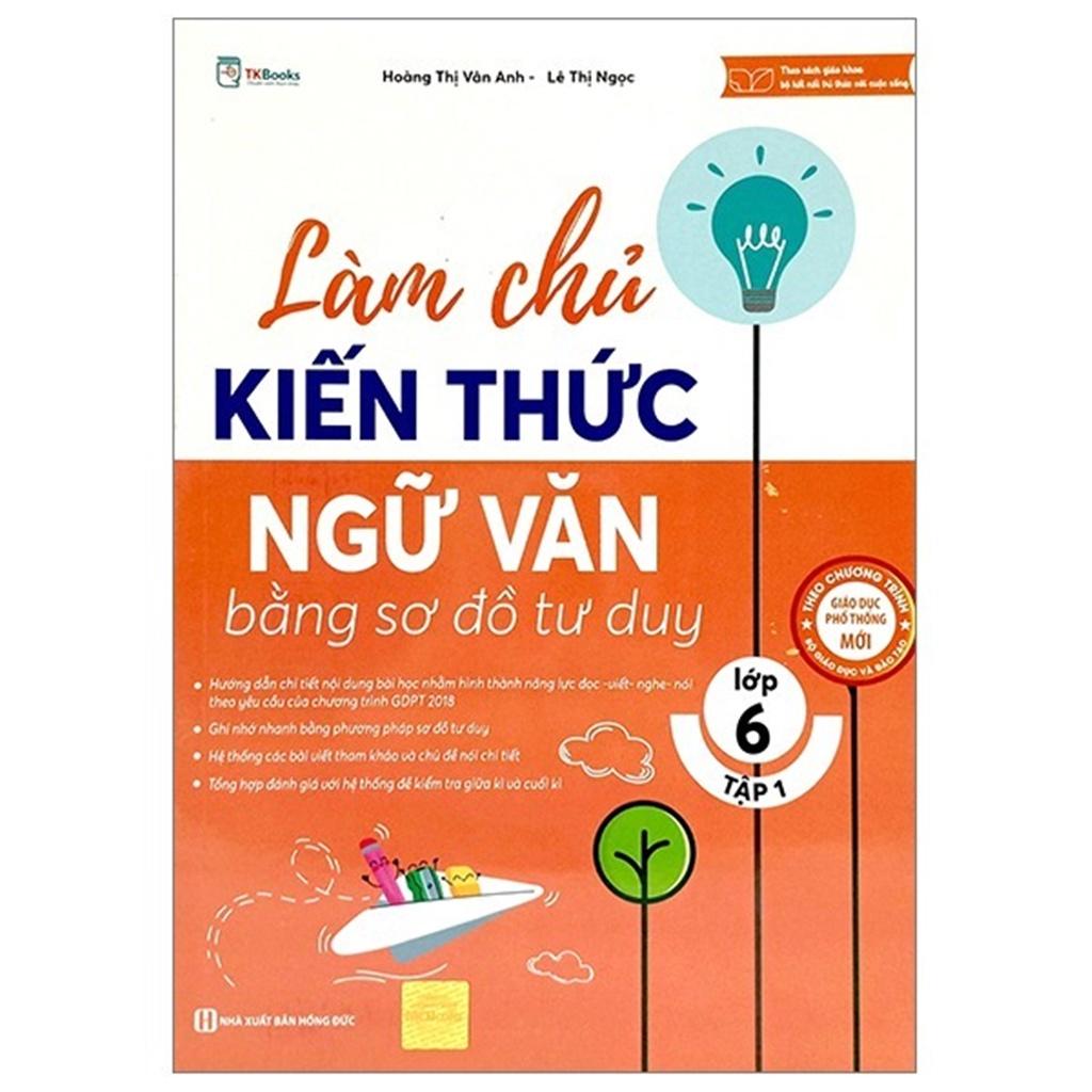 Làm chủ kiến thức Ngữ Văn bằng sơ đồ tư duy lớp 6 Tập 1  - Bản Quyền