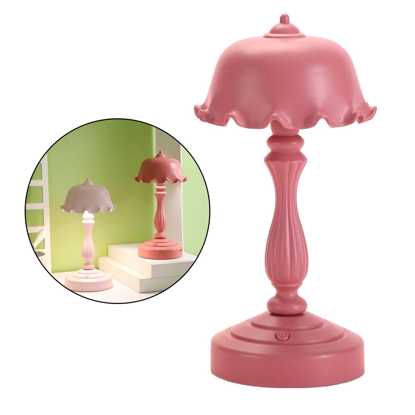 Bedside Table Lamp, with USB Ports, ABS Charger Base with Lotus Shade, Modern Desk Lamp for Bedroom, Living Room, Kid's Room, Dorm, Office