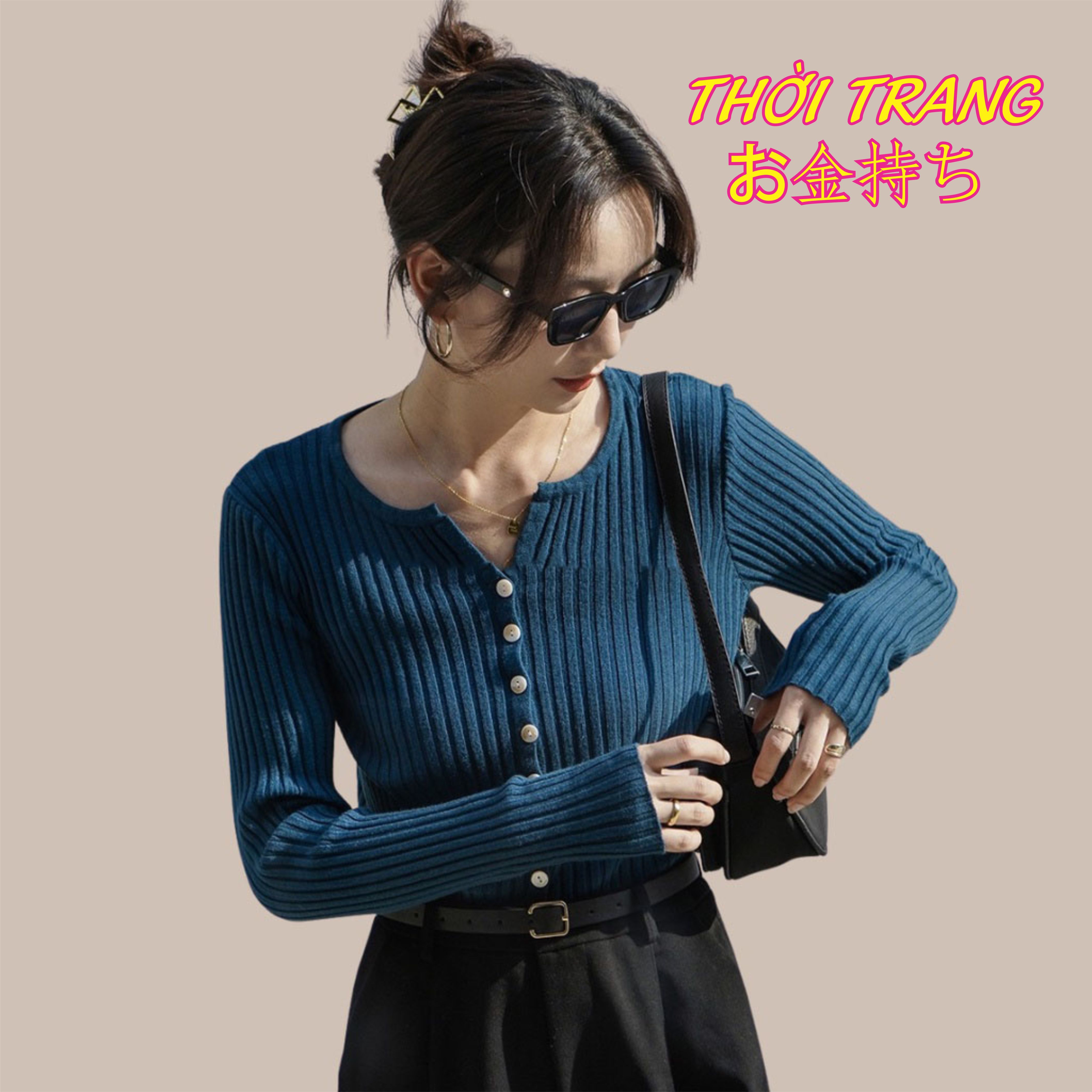 Áo Cadigan Len Nữ Hàng Cúc Trước Form Vừa Dễ Mix Đồ Len Mềm Mịn Cao Cấp 3423