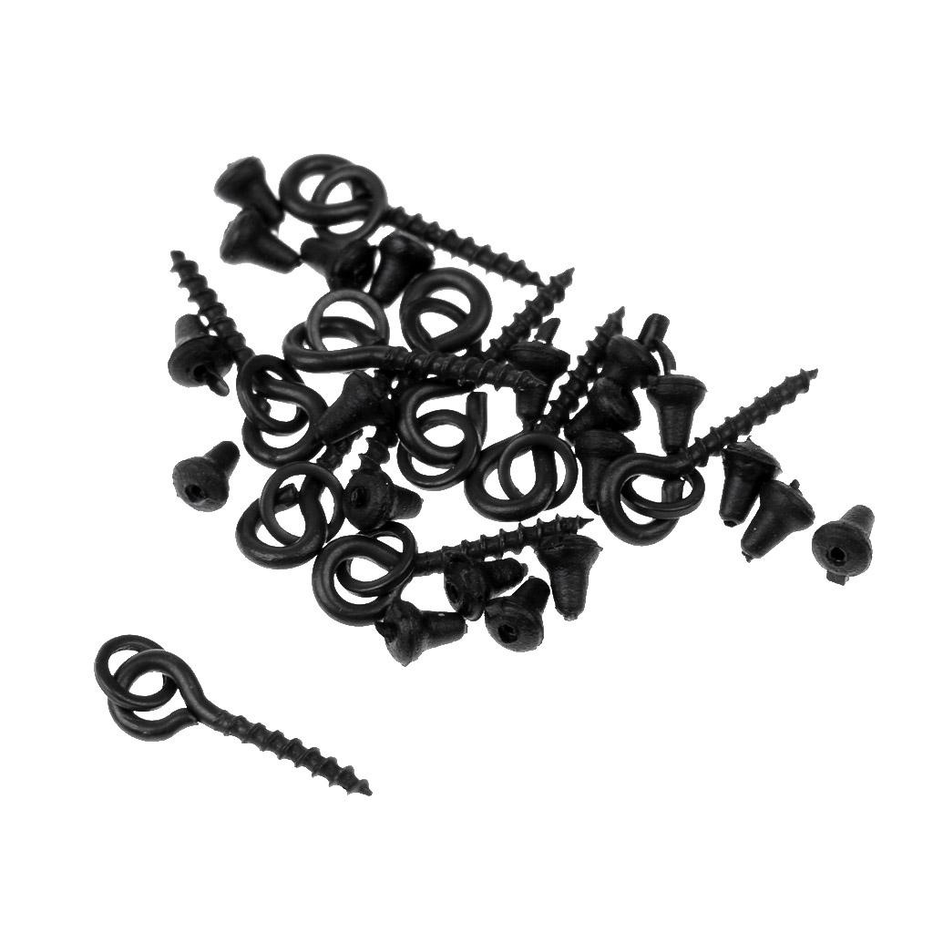 40Pcs Hook Stops Beads Carp Chod Rigs Threaded Boilie & 20pcs Bait Screws