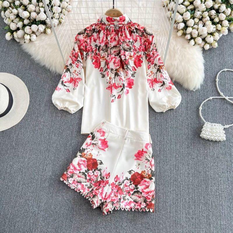 SÉT BỘ SHORT LỤA HOA SẮC MÀU